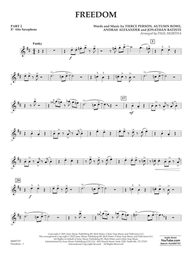Freedom (arr. Paul Murtha) - Pt.2 - Eb Alto Saxophone