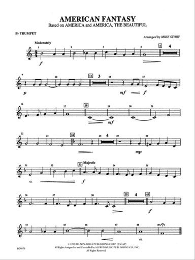 American Fantasy (based on "America" and "America, the Beautiful"): 1st B-flat Trumpet