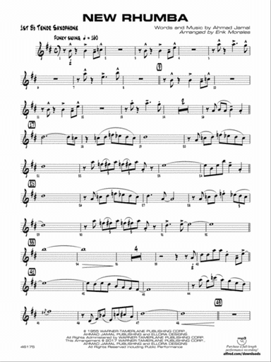 New Rhumba: B-flat Tenor Saxophone