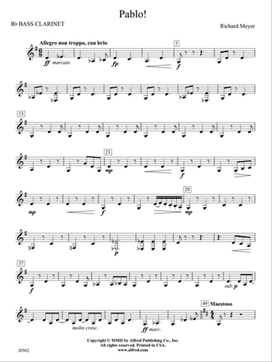 Pablo!: B-flat Bass Clarinet