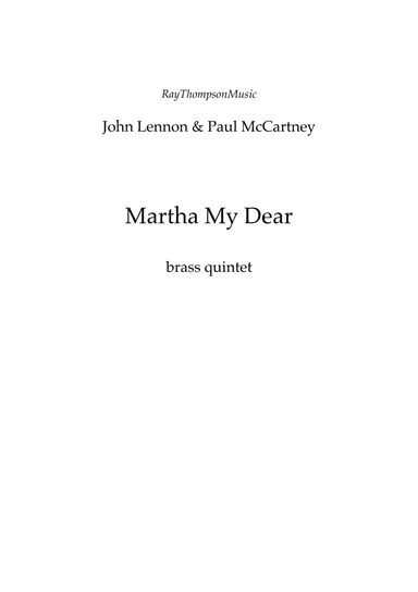 Martha My Dear