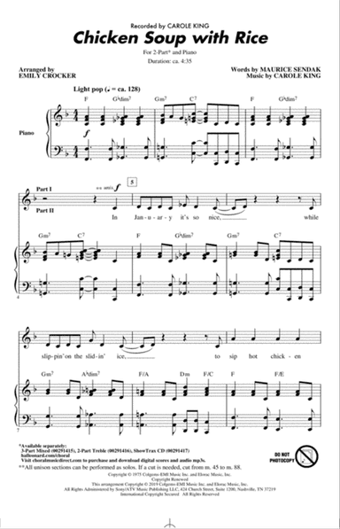 Chicken Soup With Rice (arr. Emily Crocker)