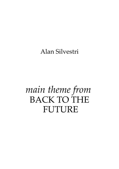 Back To The Future