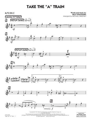 Take the "A" Train (arr. Michael Sweeney) - Alto Sax 2