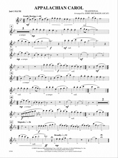 Appalachian Carol: 2nd Flute