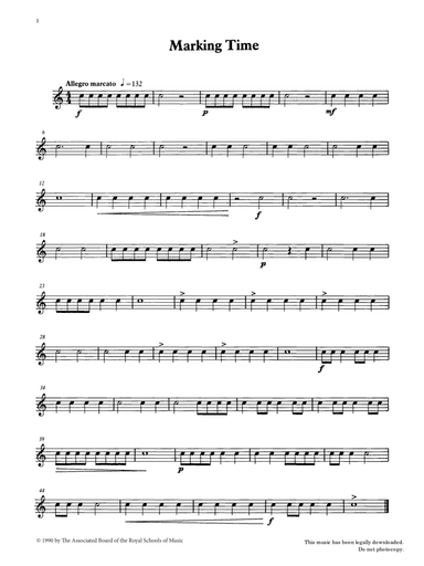 Marking Time from Graded Music for Snare Drum, Book I