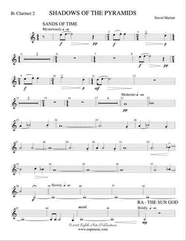 Shadows of the Pyramids: 2nd B-flat Clarinet