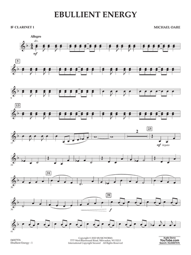 Ebullient Energy - Bb Clarinet 1
