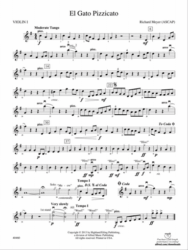 El Gato Pizzicato: 1st Violin
