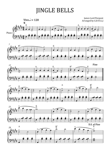 Jingle Bells in E Major