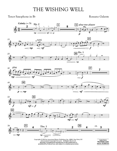 The Wishing Well - Bb Tenor Saxophone