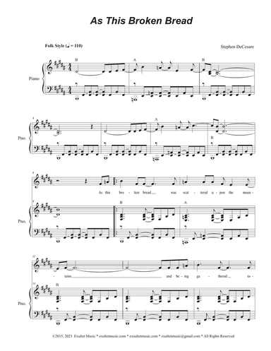 As This Broken Bread (Vocal solo)