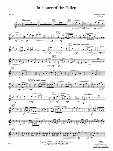 In Honor of the Fallen: Oboe