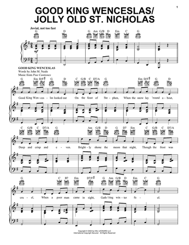 Good King Wenceslas/Jolly Old Saint Nicholas