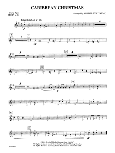 Caribbean Christmas: WP 1st Horn in E-flat