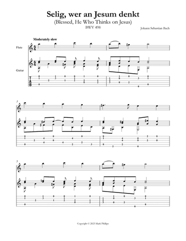 Selig, wer an Jesum denkt (Blessed, He Who Thinks on Jesus)