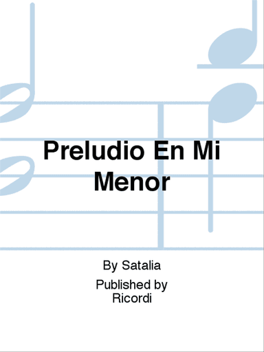 Preludio En Mi Menor