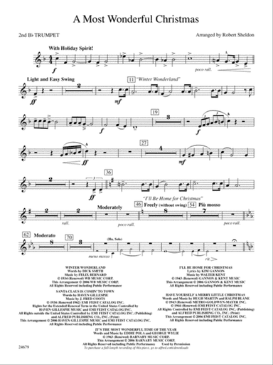 A Most Wonderful Christmas: 2nd B-flat Trumpet