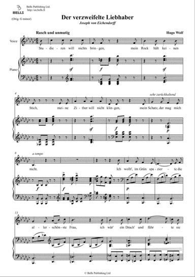 Der verzweifelte Liebhaber (E-flat minor)