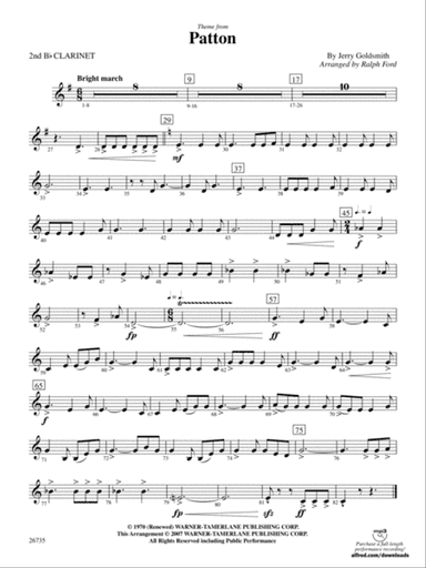 Patton: 2nd B-flat Clarinet