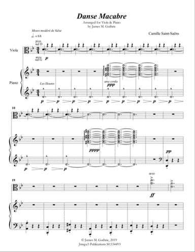 Saint-Saëns: Danse Macabre for Viola & Piano