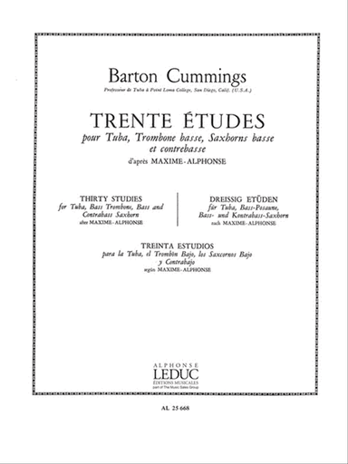 30 Etudes D'apres Maxime-alphonse (trombone-bass Solo)