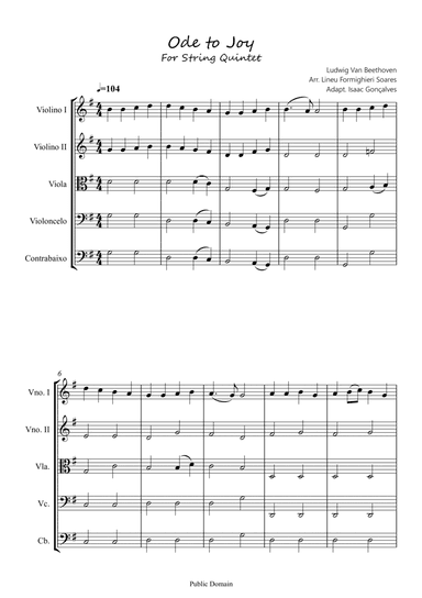 Ode to Joy - Score Only