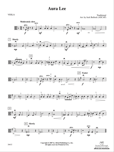 Aura Lee: Viola