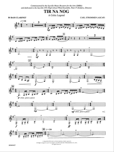 Tir Na Nog (A Celtic Legend): B-flat Bass Clarinet