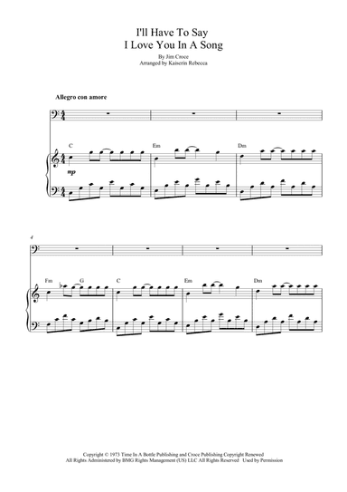 I'll Have To Say I Love You In A Song