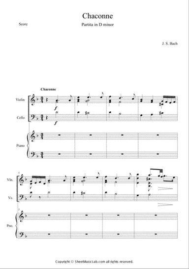 Chaconne from Partita in D Minor BWV 1004