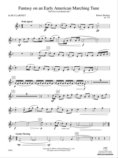 Fantasy on an Early American Marching Tune: 1st B-flat Clarinet