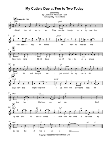 My Cutie's Due At Two To Two Today