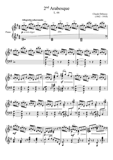 2nd Arabesque L. 66