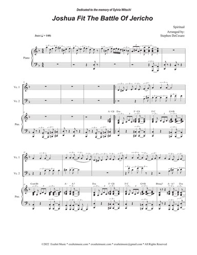 Joshua Fit The Battle of Jericho (Cello Duet - Alternate Version)