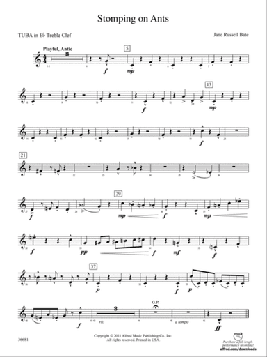 Stomping on Ants: (wp) B-flat Tuba T.C.