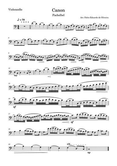 Canon (Pachelbel) - Easy Arrangement