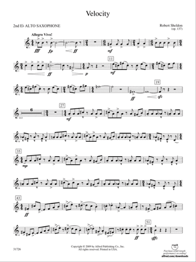 Velocity: 2nd E-flat Alto Saxophone