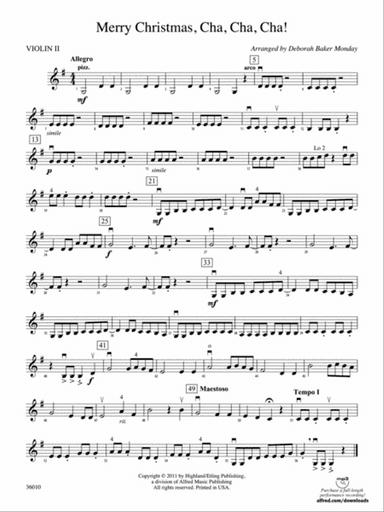 Merry Christmas, Cha, Cha, Cha!: 2nd Violin