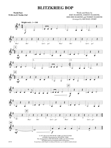 Blitzkrieg Bop: (wp) E-flat Tuba T.C.