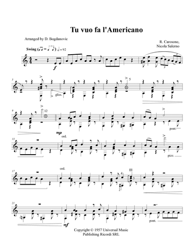 Tu Vuò Fà L'americano