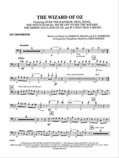 The Wizard of Oz (Medley): 1st Trombone