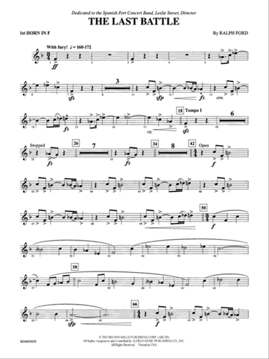 The Last Battle: 1st F Horn