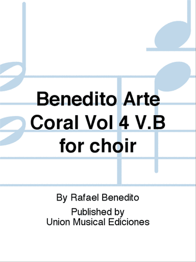 Arte Coral Vol 4 V.B for choir