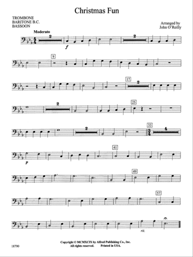 Christmas Fun: 1st Trombone