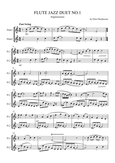 Flute Jazz Duet No.1 Impressions