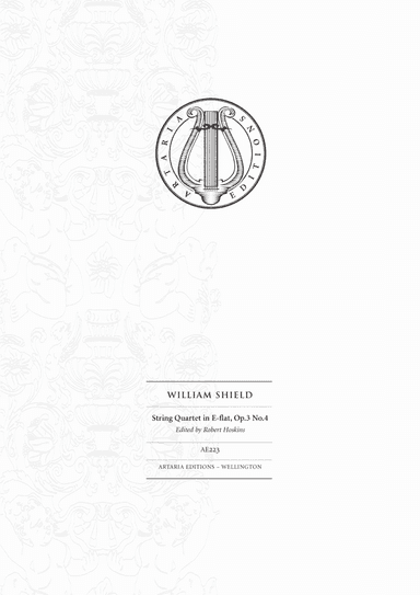 String Quartet in E flat major, Op. 3, No. 4 - Score Only