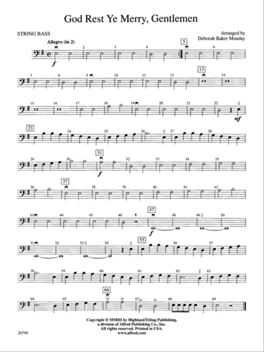 God Rest Ye Merry, Gentlemen: String Bass