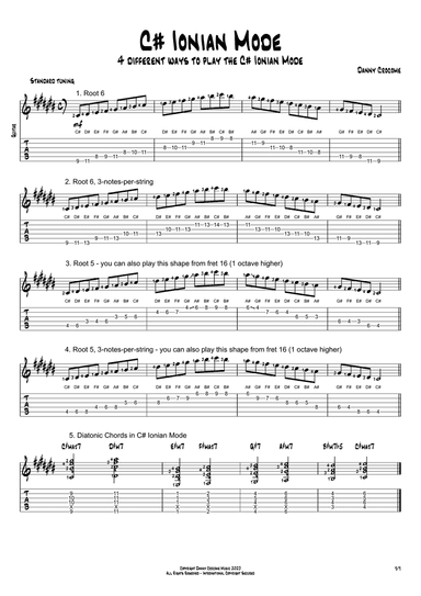 C# Ionian Mode (4 Ways to Play)