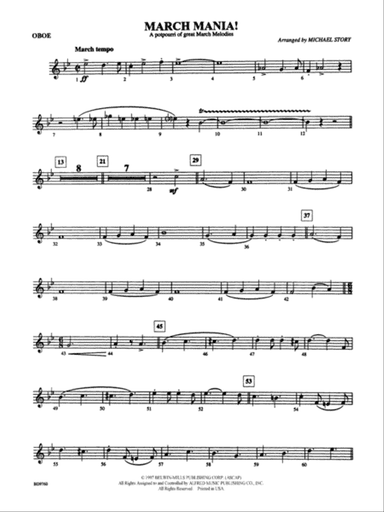 March Mania! (A Potpourri of Great March Melodies): Oboe